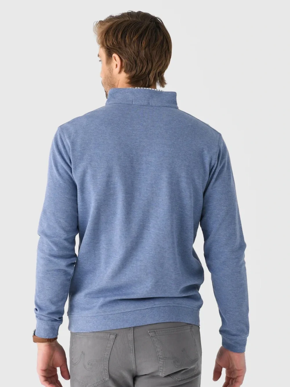 NWT Peter Millar Crown Men's Comfort Quarter-Zip-Blue Freesia (Small)